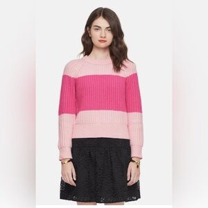 Kate Spade Pink and Cream Cowl Neck Sweater